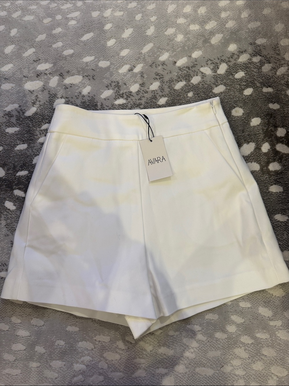 Avara High-Waist White Tailored Shorts